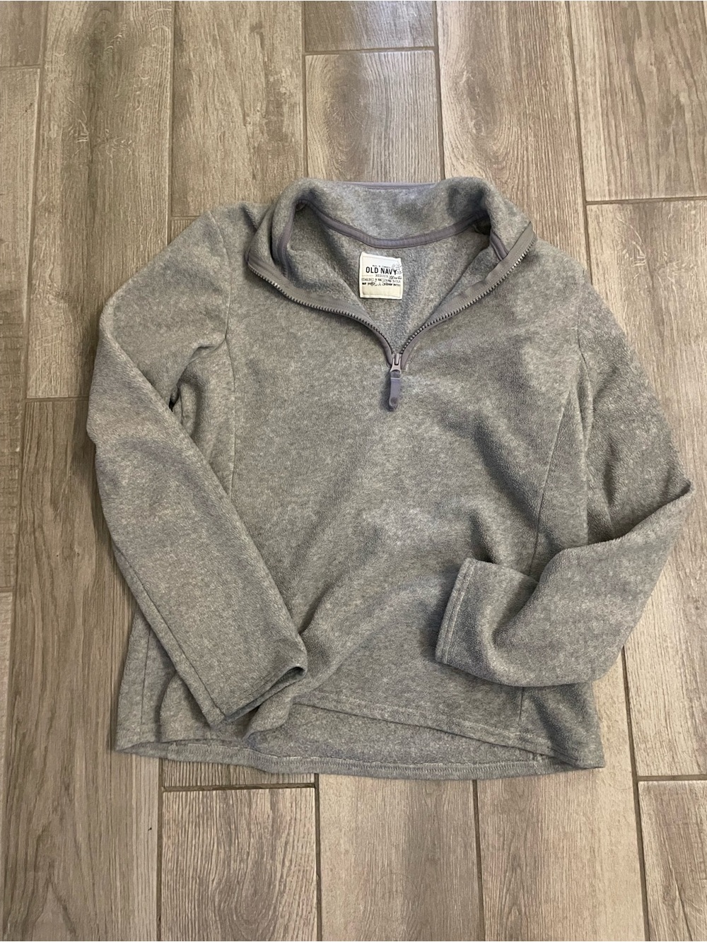 Old navy fleece half zip pullover gray size M